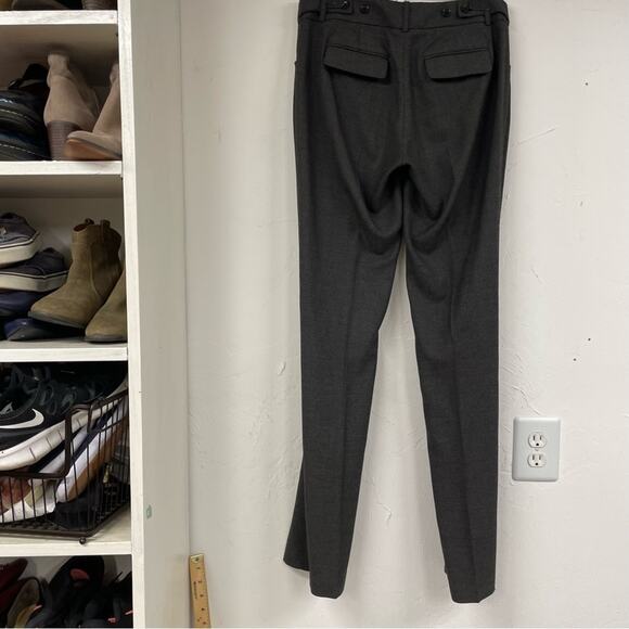 BCBGMaxAzria Grey Houndstooth Womens Slim Fit Chino Trouser Dress Pants S Work - Picture 10 of 14